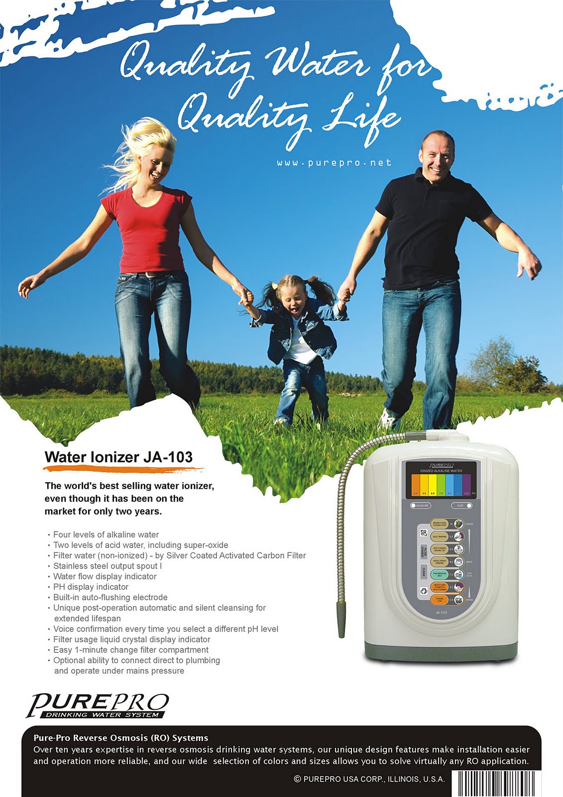 PurePro Water Ionizer JA-103